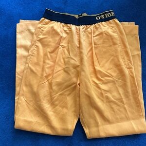 Onitsuka Orange Pleated Slit Pants with Black Waistband